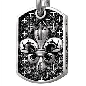 King Baby “Fleur De Lis” Dog Tag